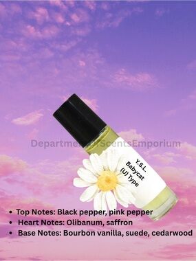YSL Babycat (U) Type 1/3 Oz Glass Roll-On Long Lasting Fragrance Oil